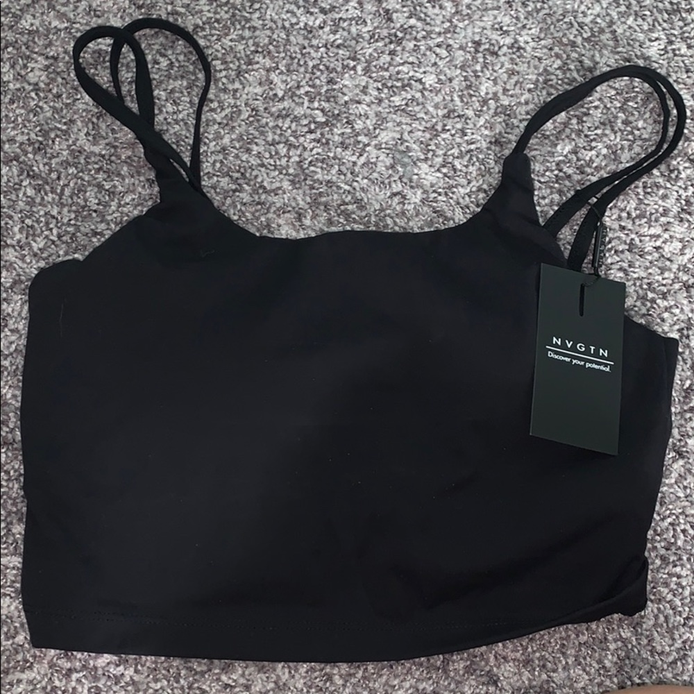 NVGTN Poise Black Bra Top